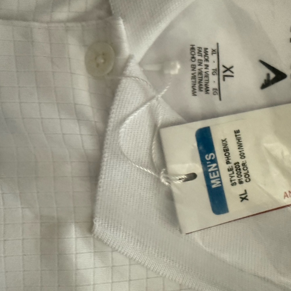 Antigua White Polo Shirt with Embroidered Logo Suze XL NWT - Picture 2 of 3